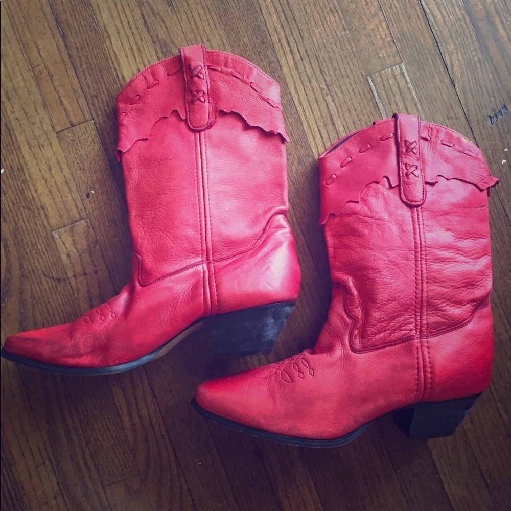 Laredo boots GENUINE LEATHER stitched detailing